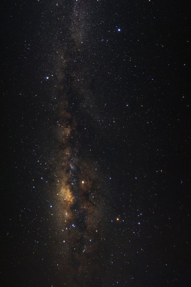 Clearly milky way galaxy with stars and space dust in the universe