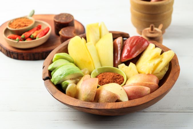 Rujak Bangkok, Various Fruit with Sweet and Spicy Dry Powder