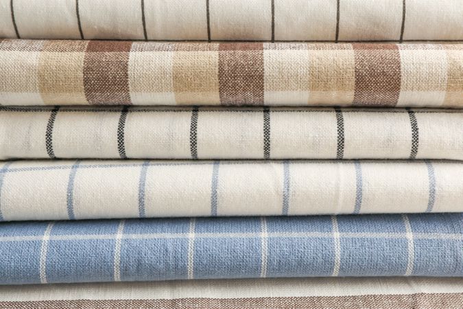 Fabric napkins as background, space for text