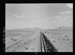 Southwestern New Mexico railroad, photo by Dorothea Lange