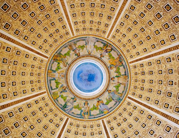 Library of Congress Reading Room Ceiling, Washington, D.C