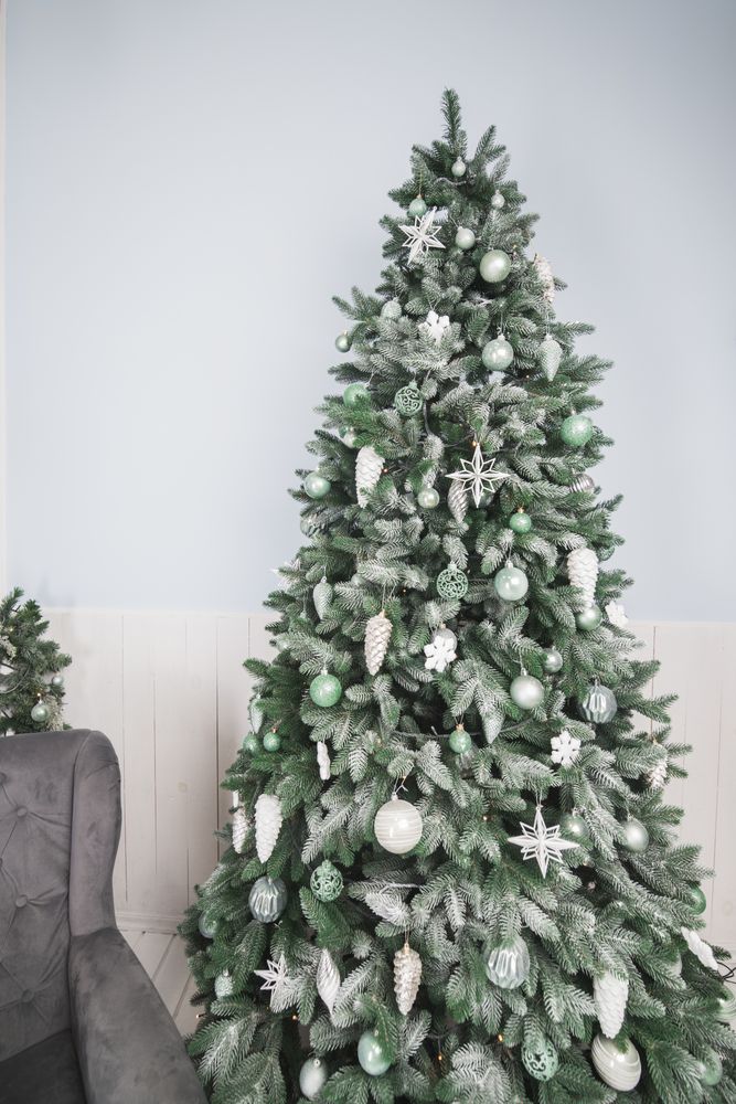 Big decorated christmas tree
