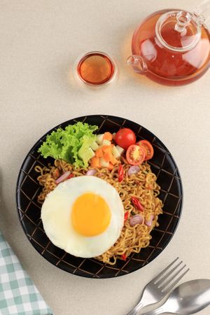 Top View Indomie Goreng