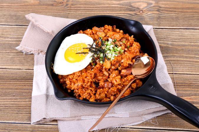 Kimchi Fried Rice with Egg.