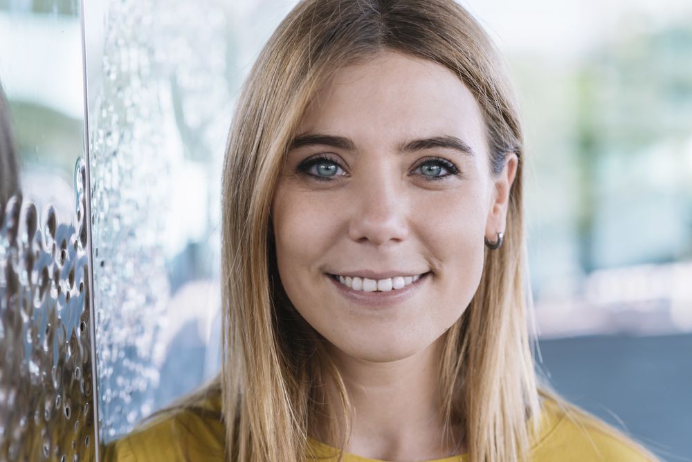 Young woman smiling at camera
