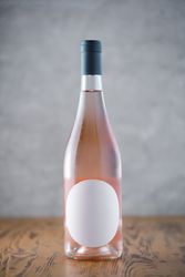Bottle of wine on table