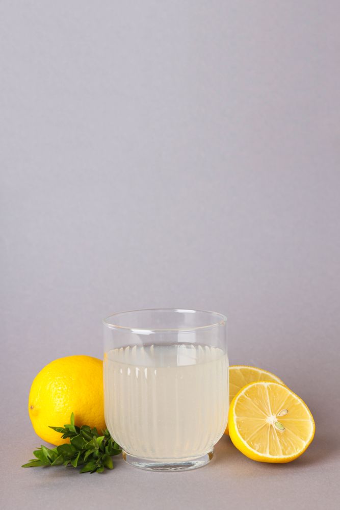 Concept of fresh summer drink - Limoncello cocktail