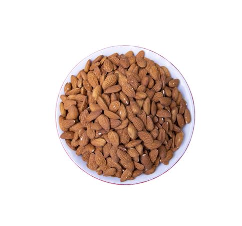 A Bowl of almond isolated on light background