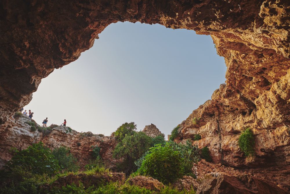 Frame of rocks having been naturally eroded
