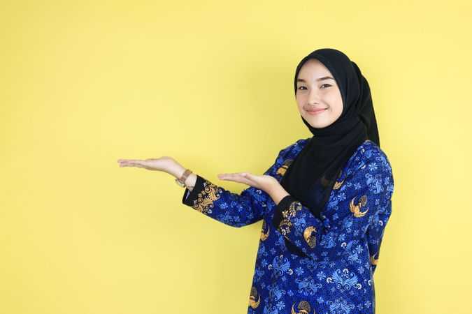 Indonesian ASN Wearing Hijab and Korpri Uniform
