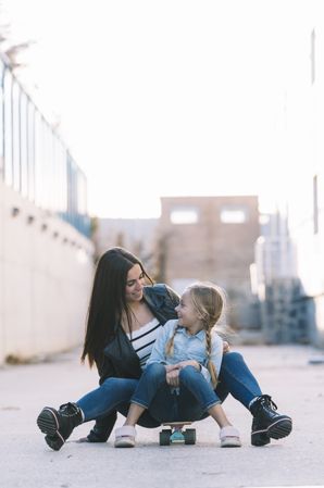 Young sisters playing