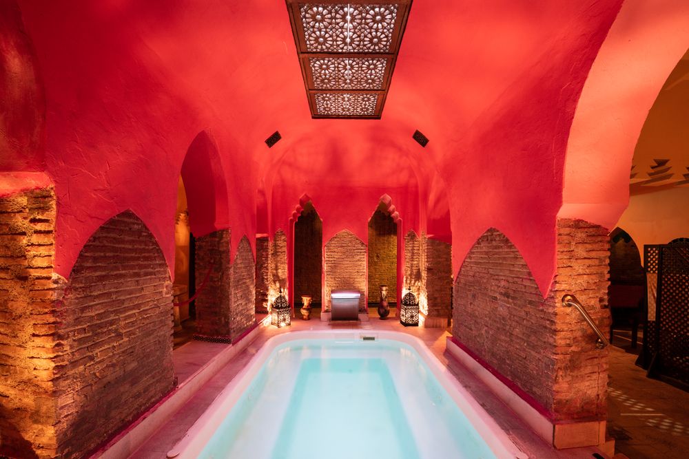 Pool in atmospheric Arabic spa