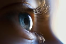 Close up shot of a child’s eye