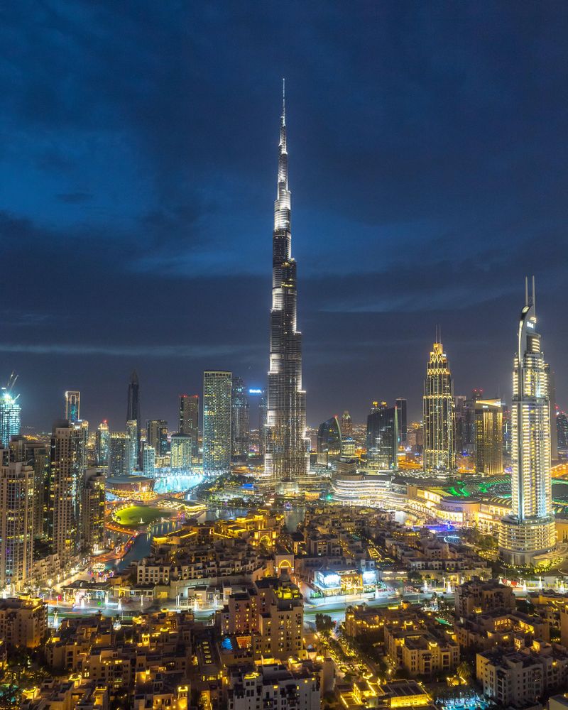 City skyline of Dubai at night