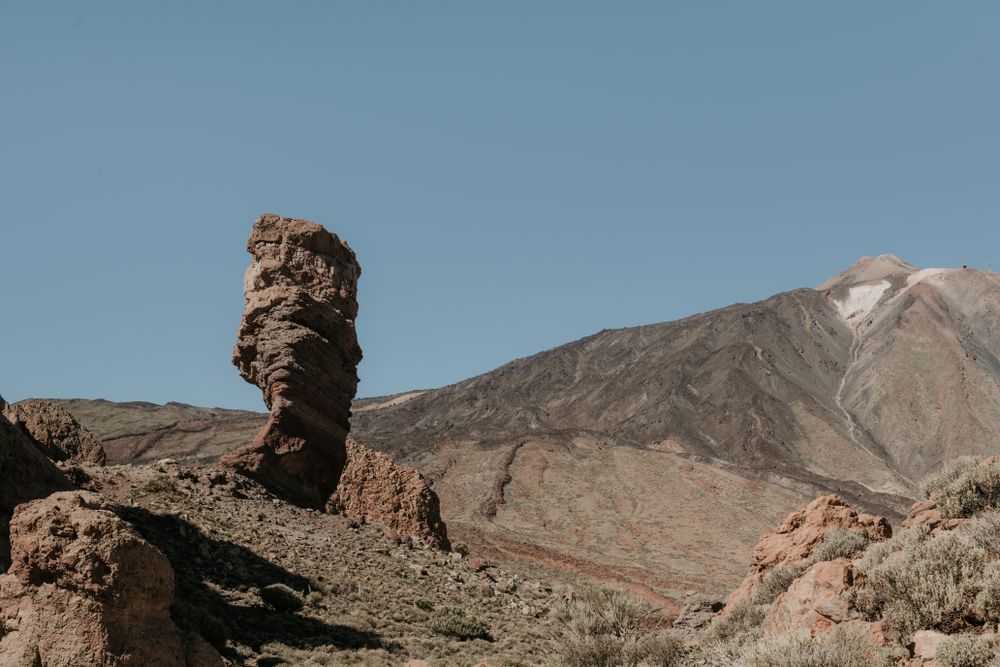 Path to hill in dry land