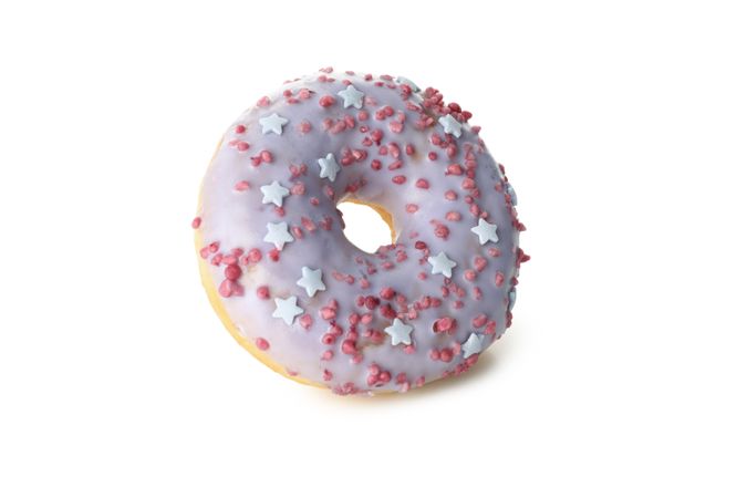 Tasty one donut isolated on blank background