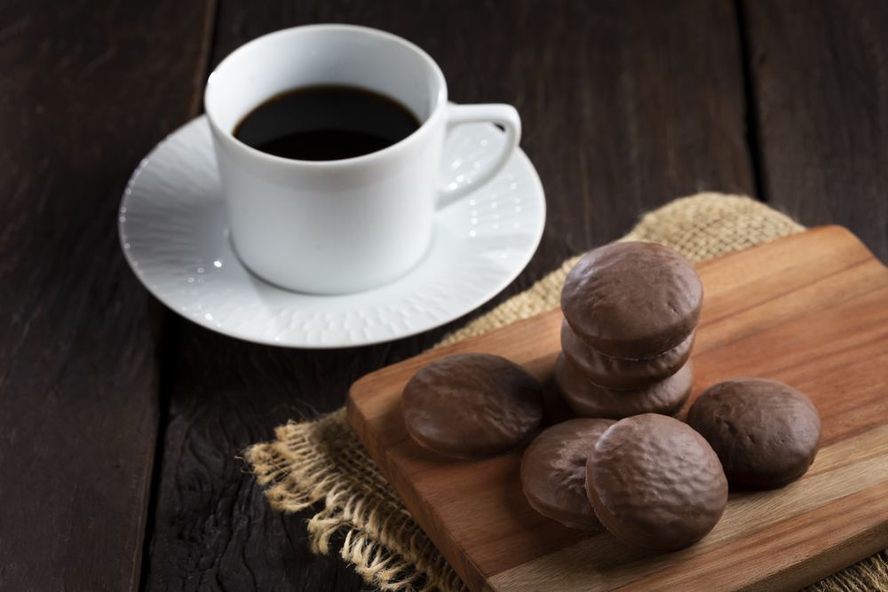Brazilian honey cookies  with with chocolate - Pão de mel.