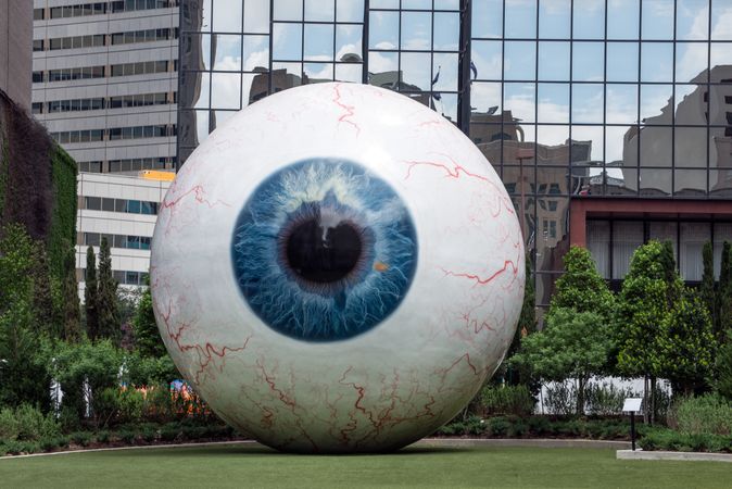 "The Eye," a 30-foot-tall eyeball sculpture in Dallas, Texas