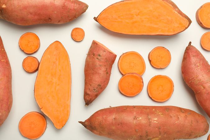 Sweet potato, concept of healthy food, vegetables