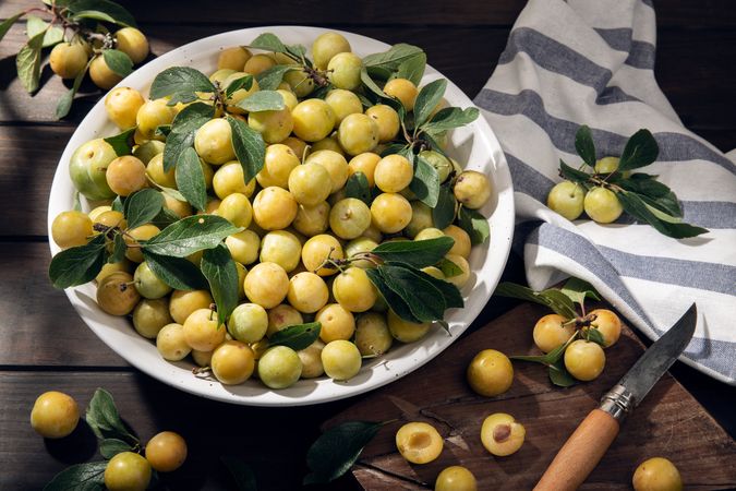 Yellow plum mirabelle