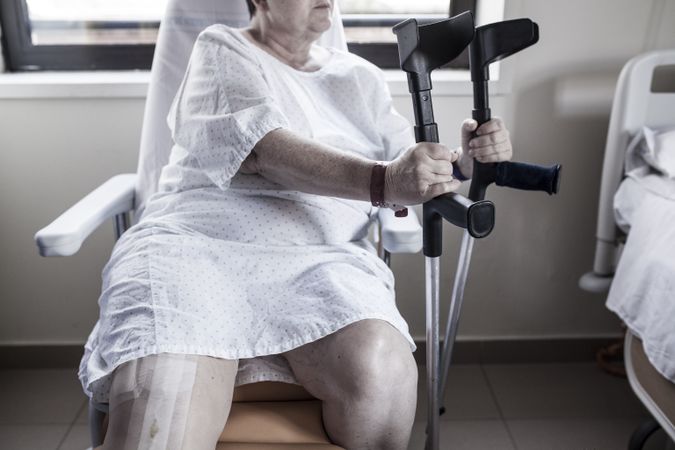 Mature woman hospitalized