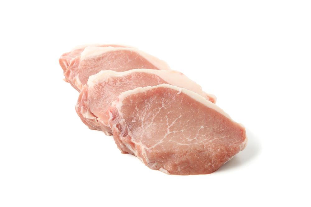Raw meat for steak isolated on blank background
