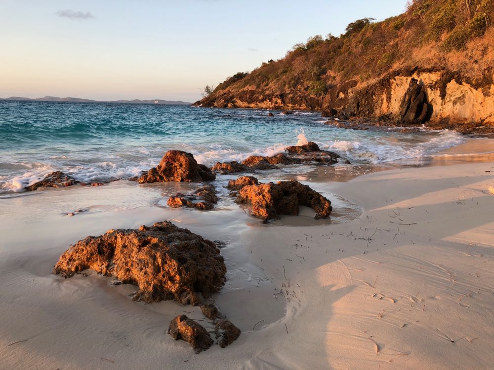 Brown rocks on sea shore