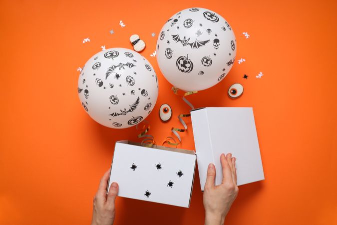 Concept of Halloween mood, Halloween vibes balloons