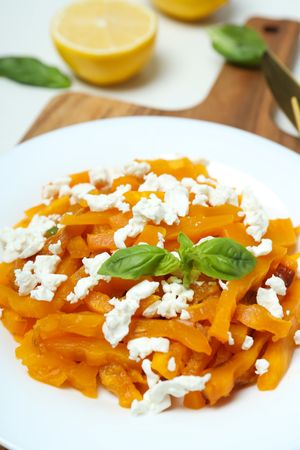 Fall season tasty food concept - baked pumpkin