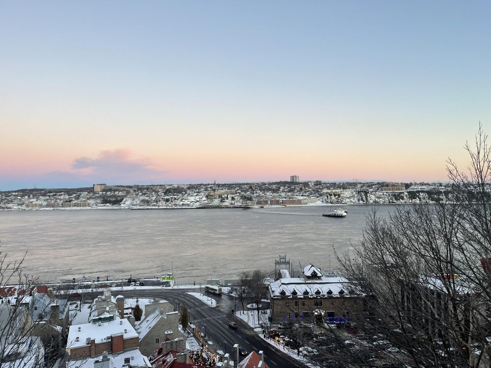 Old City of Quebec at sunset