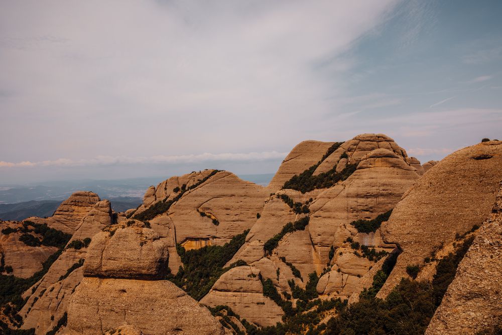 Views of the mountain of Montserrat