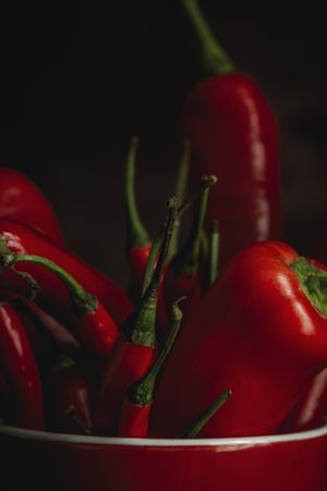 Fresh red and spicy chilli peppers