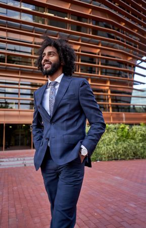 businessman standing at street