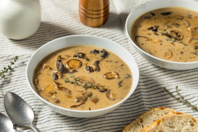 Organic Homemade Mushroom and Wild Rice Soup