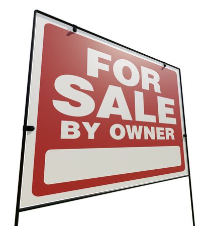Right Facing For Sale By Owner Real Estate Yard Sign