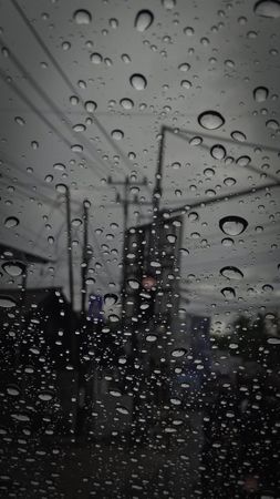 Rain in traffic light