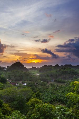 Sunset View From Hills