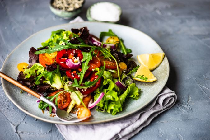 Organic vegetable salad