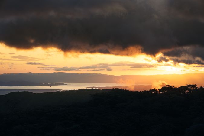 sunset in nature in Costa Rica