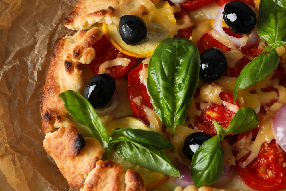Concept of tasty food, Vegetable galette, close up