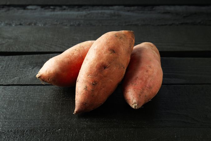Concept of vegetables, tasty sweet potato, Batat