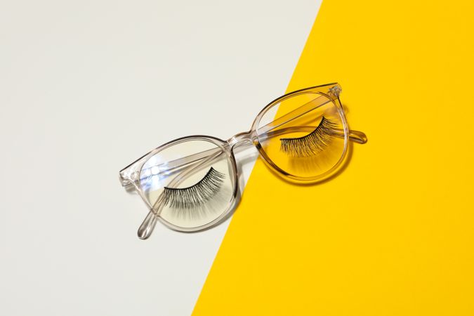 concept of cosmetology tools and beauty treatment, false eyelashes