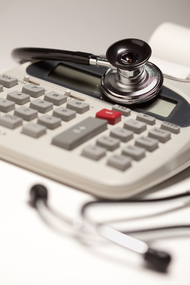 Stethoscope on Calculator