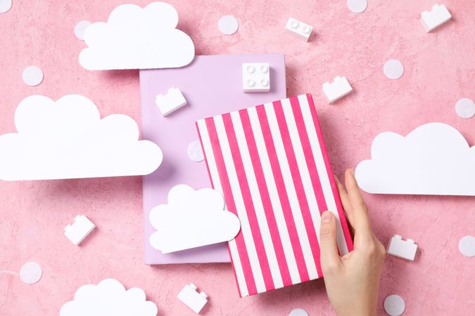 Book for baby, concept of literature for children and baby