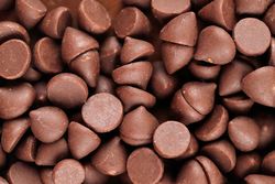 Chocolate chips texture, close up