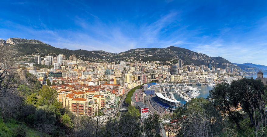 Panoramic view of of Monaco