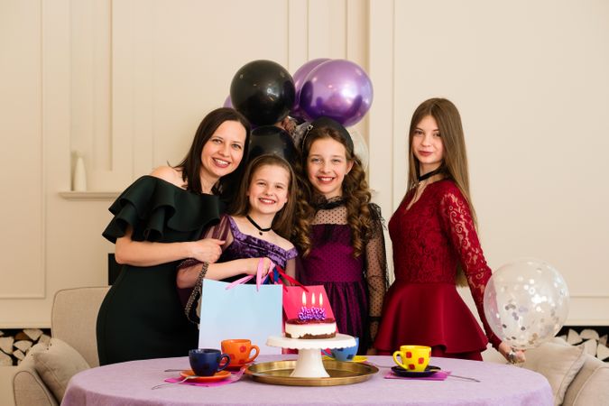 Group family photo during birthday celebration