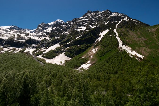 Majestic snow-capped mountain