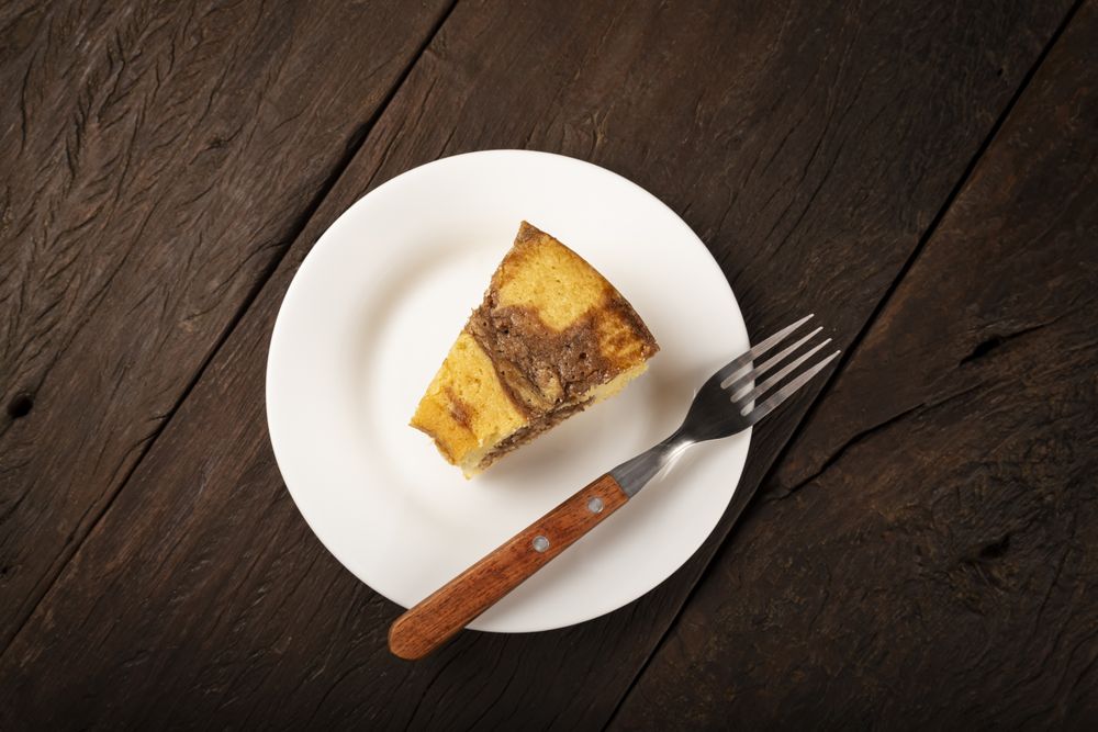 Homemade marble cake. Delicious marble cake with chocolate and vanilla.