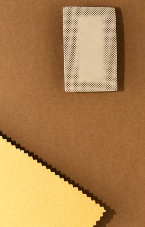 Natural leather labels for price or advertising